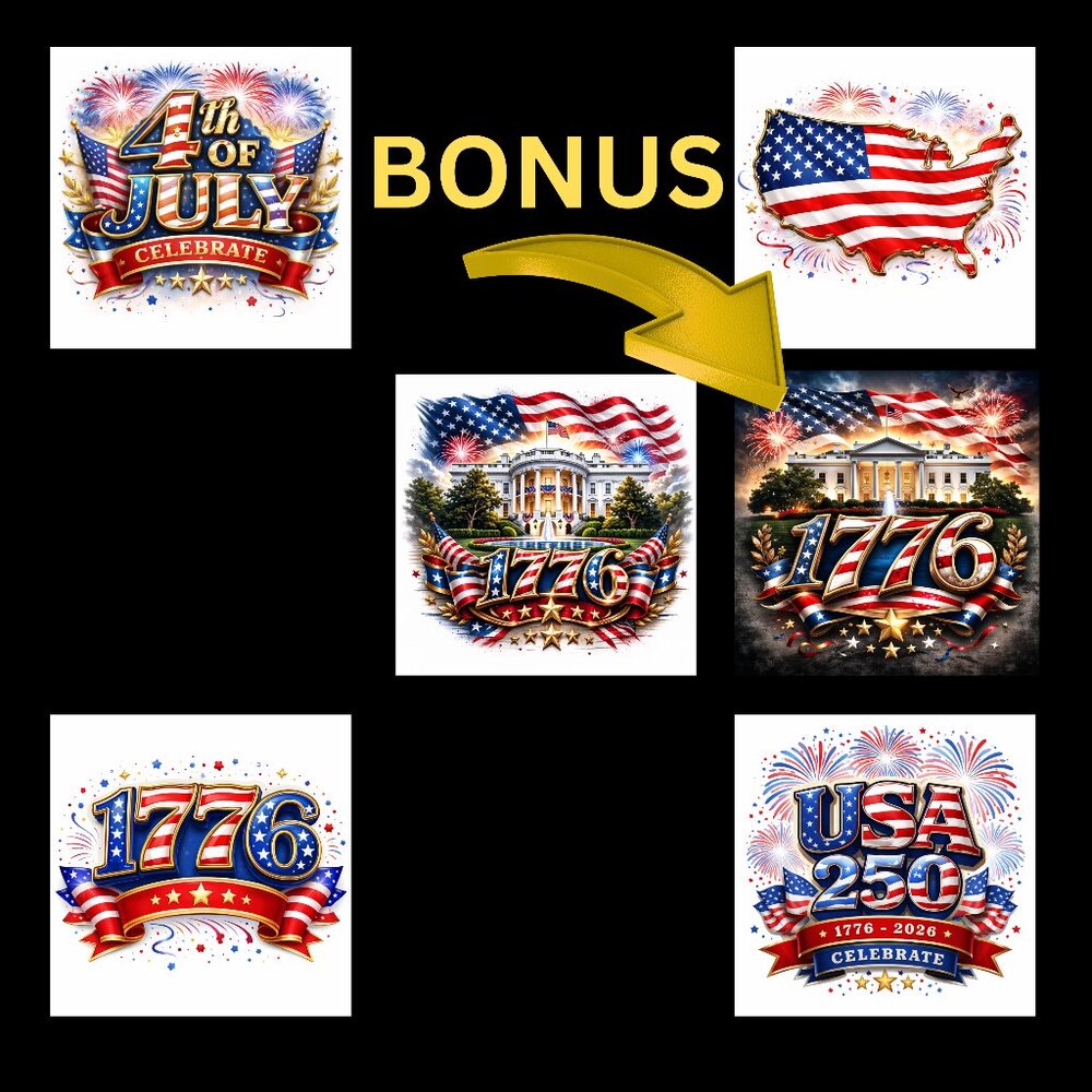 🇺🇸 USA 250th Celebration Magnet Set (Set of 5 + BONUS Magnet)